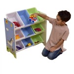 Organizator Safari Spatiu de depozitare cadru din lemn MDF si cu 9 cutii din plastic cu 3 randuri de stocare 9 bins Liberty House Storage Unit